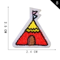 Self-adhesive embroidered teepee patch for DIY clothing accessories, style number 8 - Colorful Tent Style (8)