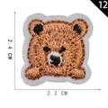 Cartoon brown bear embroidered patch with self-adhesive backing for DIY clothing - Standing Brown Bear Style (12)