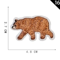 Embroidered dark brown cartoon bear patch for clothing, size 4.8cm by 2.7cm - Lying Brown Bear Style (16)