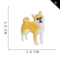 Cute Shiba Inu dog embroidery patch size 2.6x1.6cm variant A for clothing and bags - Shiba Inu Style (A)
