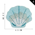 Blue and green shell embroidered patch for clothes with 4.5cm width dimension - Shell Style (4)