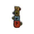 Colorful stacked coffee mugs embroidered patch with CAMP letters for DIY clothing - Colorful Mugs-CAMP