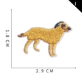 Toppa ricamata a forma di cucciolo giallo, 1,8 cm x 2,9 cm, cuciture dettagliate - Stile Cane Giallo (I)