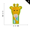 Cartoon giraffe embroidery patch in yellow and green for DIY clothing, 5.0x3.0 cm size - Giraffe Style (9)