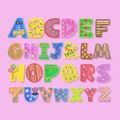Set de 26 parches bordados con letras del alfabeto en varios colores y diseños - Juego completo de 26 letras