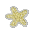 Self-adhesive yellow starfish embroidered patch with white spots for clothes decoration - Yellow Starfish
