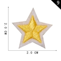 Embroidered yellow star patch 2.0cm x 2.0cm with self-adhesive backing for clothes - Yellow Star (9)