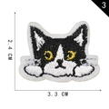 Self-adhesive embroidered tuxedo cat patch for clothing and bags, size 2.4x3.3 cm - Cat (3)