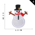 Christmas snowman embroidery patch with black hat and red scarf, 8.0x6.8 cm size - Top Hat Snowman Pattern (4*Irregular*Christmas)