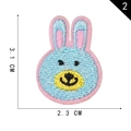 Cute blue rabbit embroidered iron-on patch for clothing decoration, size 3.1x2.3 cm - Cartoon Rabbit Style (2)