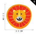 Self-adhesive cartoon lion embroidery patch, orange animal sticker 3.2cm x 3.3cm - Cartoon Lion Style (9)