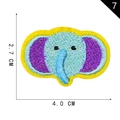 Cartoon elephant embroidery patch in blue and yellow colors, size 4.0cm by 2.7cm - Cartoon Elephant Style (7)