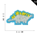 Blue stegosaurus dinosaur embroidery patch for clothing diy craft sticker size 3.6x2.0cm - Stegosaurus Style (14)