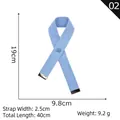 Blue woven canvas strap with 2.5cm width and 40cm length featuring a snap button - 02 Blue Folded Strap