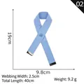 Blue woven canvas strap with 2.5cm width and 40cm length featuring a snap button - 02 Blue Folded Strap