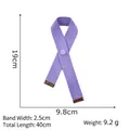Purple canvas keyring strap with bronze metal tips and snap button, 40cm length - 03 Purple Folded Strap