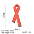 Orange canvas strap with metal snap buckle, 2.5cm width and 40cm length dimensions - 05 Tangerine Folded Strap