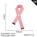 Pink canvas luggage strap with metal clip and snap button, size 2.5cm by 40cm - 06 Pink Folded Strap