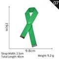 Green woven canvas keychain strap with plastic snap button and 2.5cm width measurement - 07 Green Folded Strap