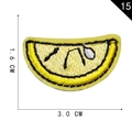 Detailed lemon slice embroidered patch with yellow threads and dimensions 3.0x1.6cm - Lemon Slice Style (15)