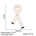 Cream white woven canvas luggage strap with black metal clip and 40cm total length - 09 Beige Folded Strap