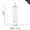 White woven canvas strap keychain with silver metal hook clasp, measuring 14cm x 3.3cm - 15 White Webbing Lanyard