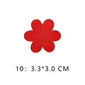 Red flower embroidery patch with 3.3x3.0 cm size for DIY clothing accessories - Red Flower Style (10)