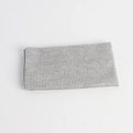 Detailed macro view of the grey ribbed knit headband texture and elastic fabric pattern - Light Gray