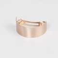 Macro detail of rose gold hair clip with brushed metal texture and spring mechanism - Medium / Rose Gold