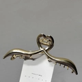 Eleganter goldener Metall-Haarclip in Herzform für Damenfrisuren im koreanischen Stil - Gold