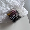 Set of spiral TPU phone cord hair ties in a clear square gift box with high elasticity - Dark Purple