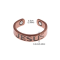 Magnettherapie Kupferring mit Jesus Gravur und zwei Magneten in 0.6cm Breite design - Schriftzug Stil