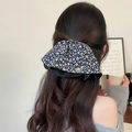 Fermaglio per capelli a fiori con fiocco e motivo a margherite per uno stile elegante - Stile Volant