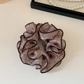 Detalle de coletero de malla rosa con lunares negros y bordes ondulados finos - Rosa-Pequeño