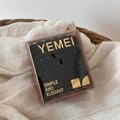 Close-up of elastic wave-textured hair ties in elegant transparent square gift box - Lotus Section Black
