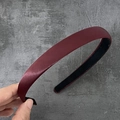 Elegante cerchietto in raso rosso vino con fodera antiscivolo in velluto per donna - Borgogna