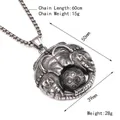 Vintage punk elephant and soccer ball steel pendant with a square link chain - Steel Color Pendant Only (Without Chain)
