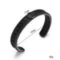 Vintage Viking runes bangle for men in antique silver finish featuring Valknut symbol - Valknut Runes Style