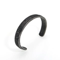 Nordisches Wikinger Armreif mit Keltischem Knoten in Vintage Silber und Punk Stil Design - Antik-Silber