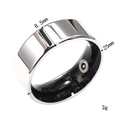 Zilveren slimme ring met hartslagsensor, 8,5 mm breedte en ultralicht gewicht van 3g - Staal (8.5mm Kabel Opladen)