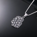 Gothic punk skull pendant necklace in silver stainless steel with mirror reflection - Steel Color Pendant Only (Without Chain)