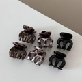 6er-Set Mini-Haarklammern mit Leopardenmuster und Marmortextur für das Haarstyling - Leoparden Kürbis