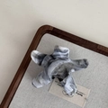 Detail of starfish hair claw clip with grey marble pattern on a minimalist wooden tray - Smoky Gray Minimalist Claw - Starfish (9cm)