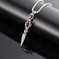 Vintage stainless steel Vajra Pestle pendant necklace with a polished box chain for men - Pendant Only (Without Chain)