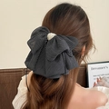 Elegante molletta per capelli francese a strisce con perle per coda di cavallo donna - Fermaglio per capelli / Righe Nere