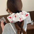 Coletero extragrande con estampado de cerezas para peinados diarios de coleta de mujer - Estilo Falda de Cereza (FQ-0354-1)