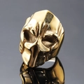 Vintage goldener Edelstahl Spartan Maske Ring mit poliertem Metall-Finish für Herren - US 7 / Gold