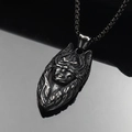 Detailed relief of a masked catwoman pendant on a vintage steel box chain - Black Pendant (No Chain)