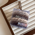 Detail of high-elasticity earth-toned hair bands in a premium branded gift box - Woven Beige Coffee