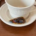 Detail of tortoise shell acetate triangle hair clip with FRANCE Handmade gold lettering - Blue Brown